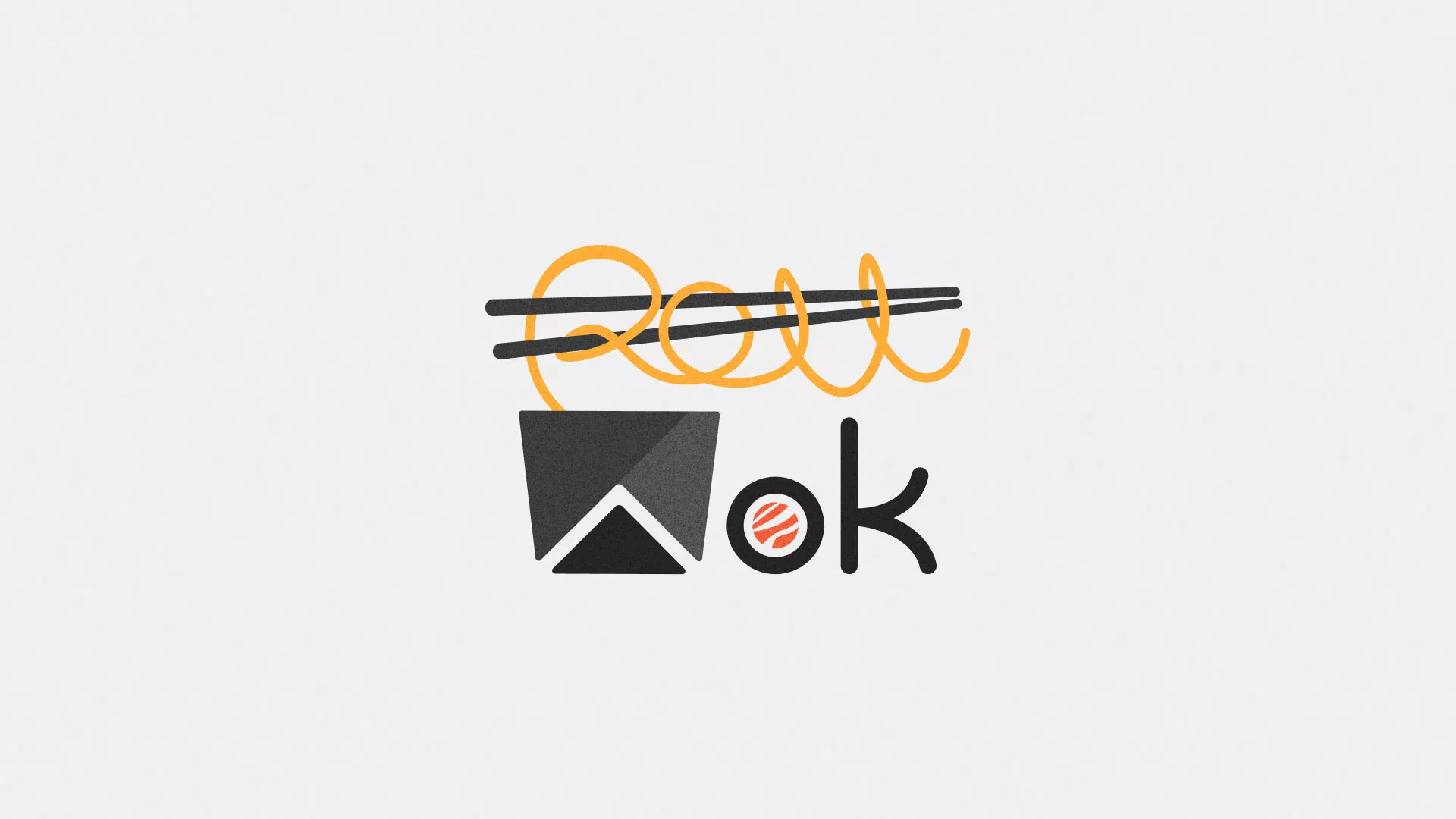 Разработка логотипа суши-бара «Roll Wok Club» в Шуе